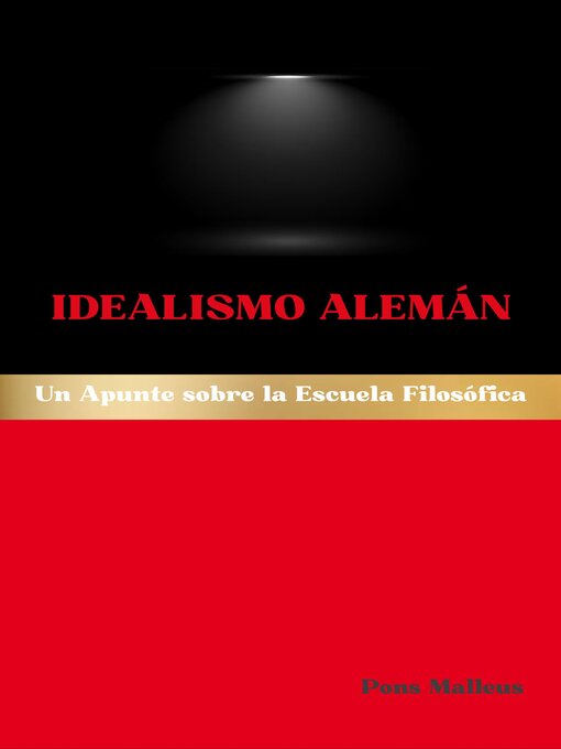 Cover image for Idealismo Alemán